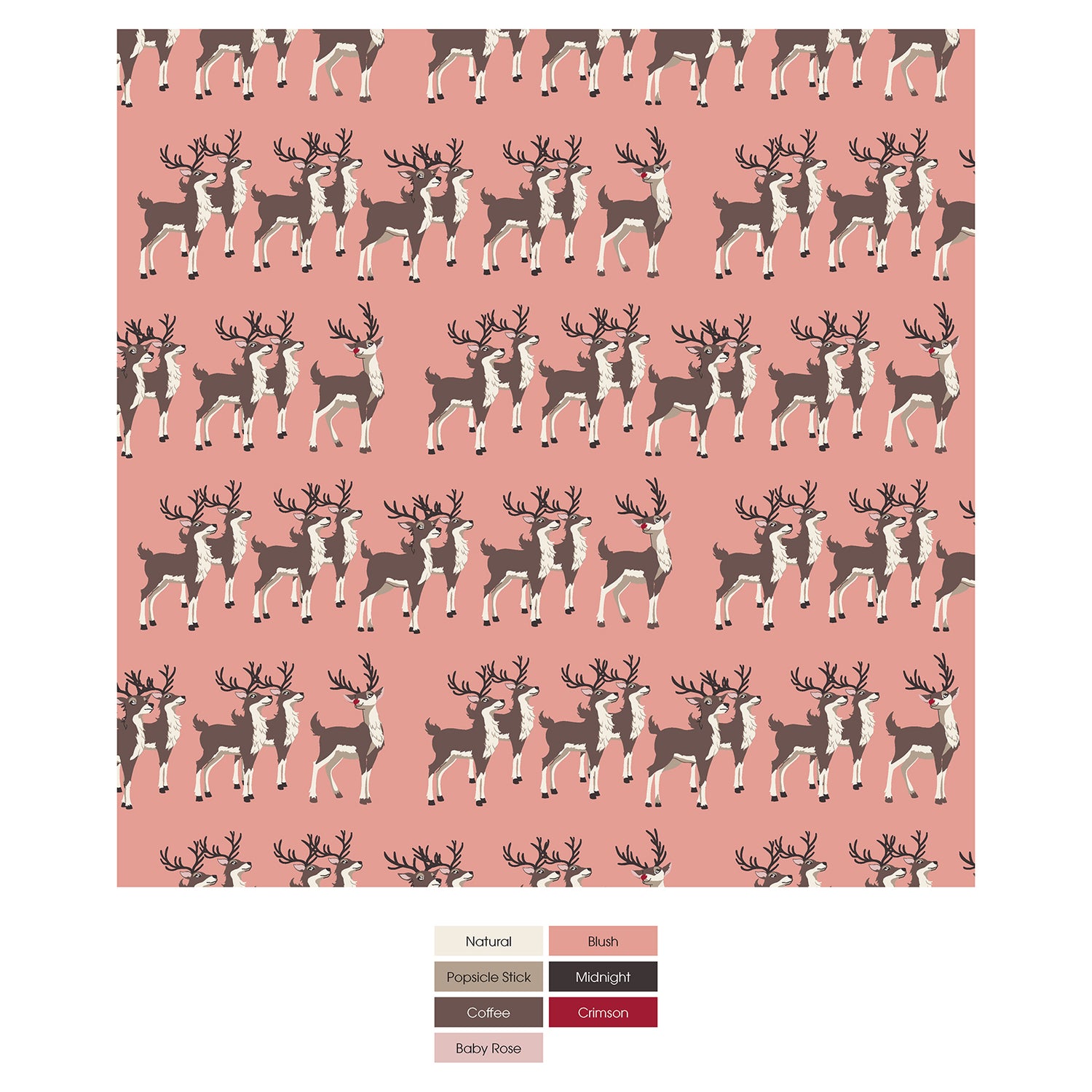 Print Convertible Sleeper with Zipper in Blush Rudolph