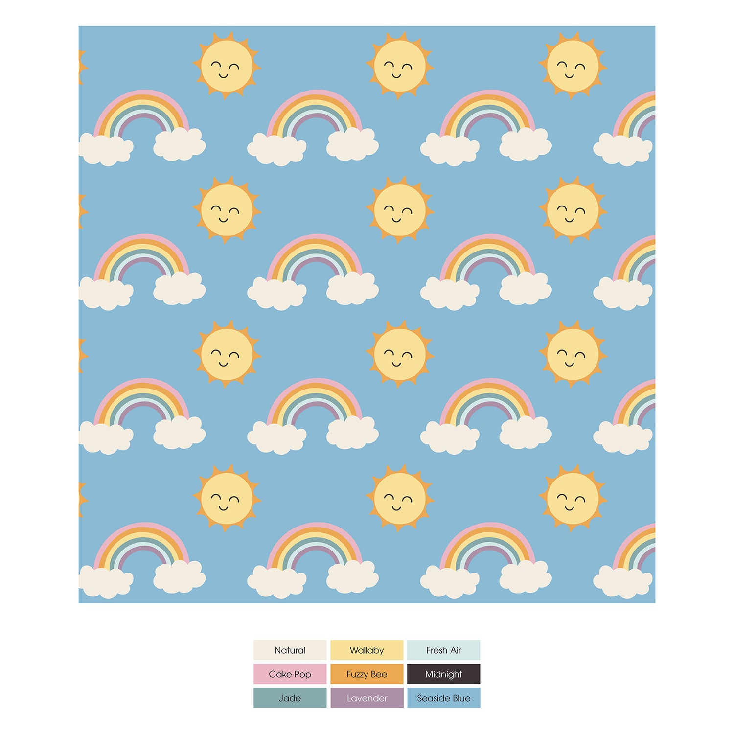 Women's Print Lounge Pants in Sunshine and Rainbows