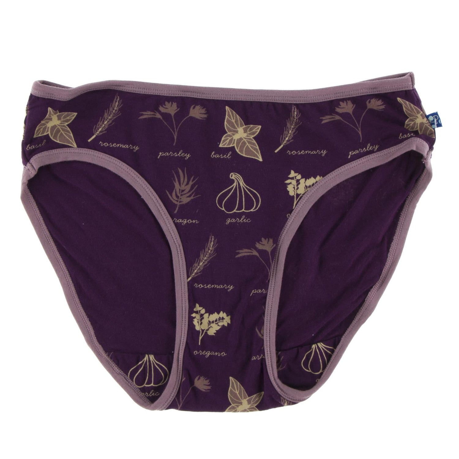 Print Girl Underwear in Wine Grapes Herbs with Raisin