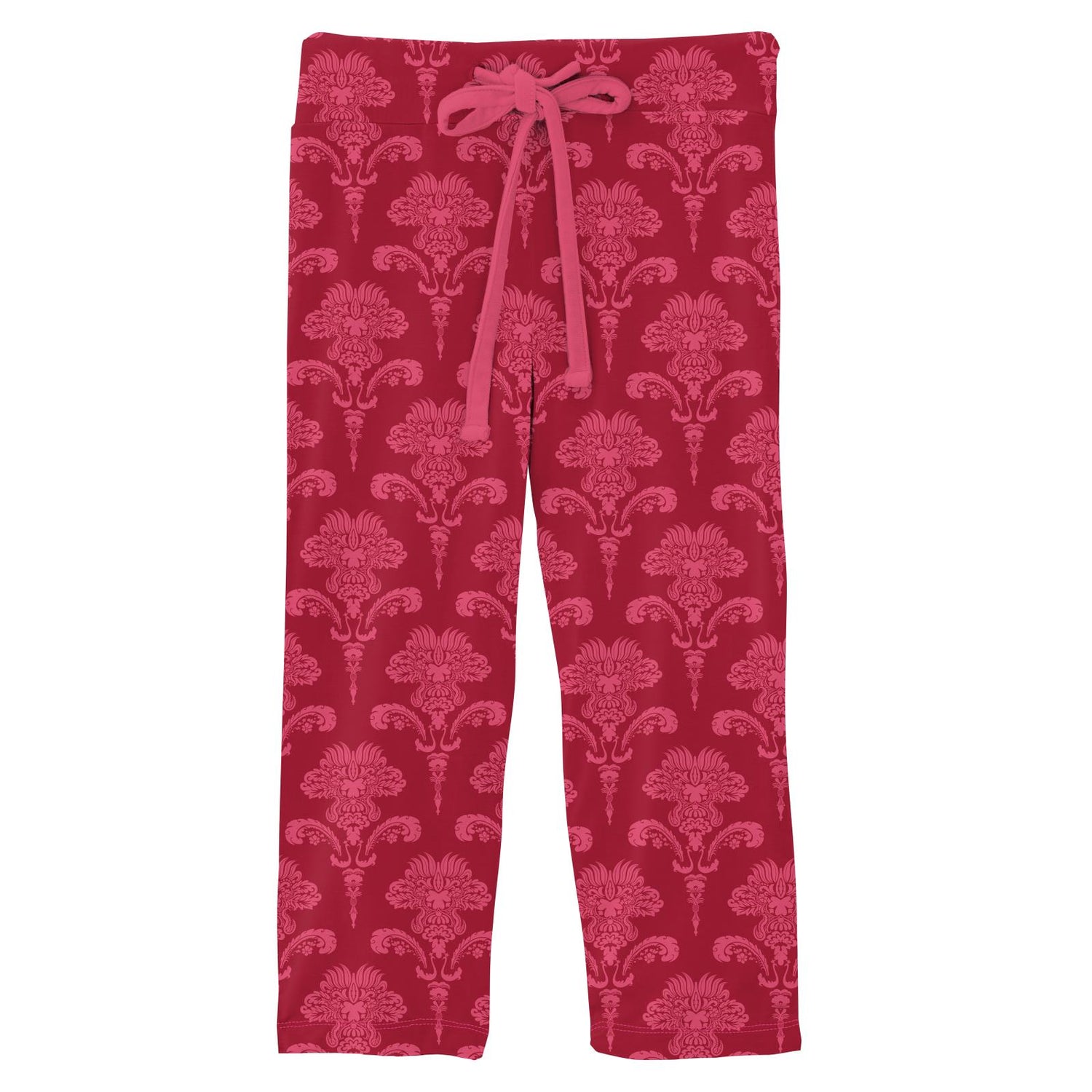 Print Relaxed Pants in Crimson Damask