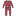 Print Coverall with 2 Way Zipper in Crimson Gnomes