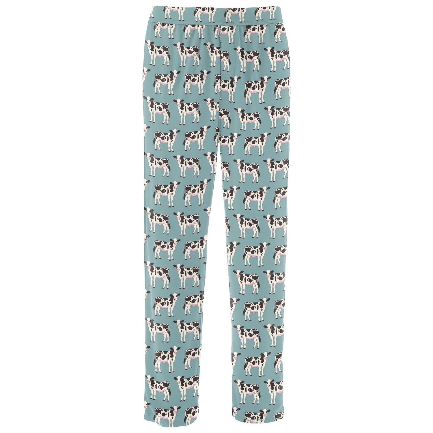 Men's Print Pajama Pants in Jade Cows (312777)
