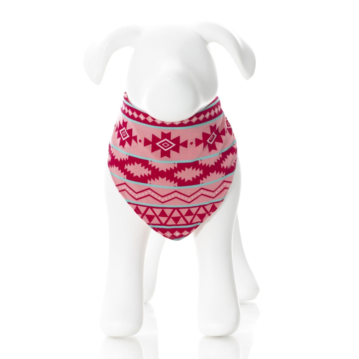 Print Dog Bandana in Strawberry Mayan Pattern