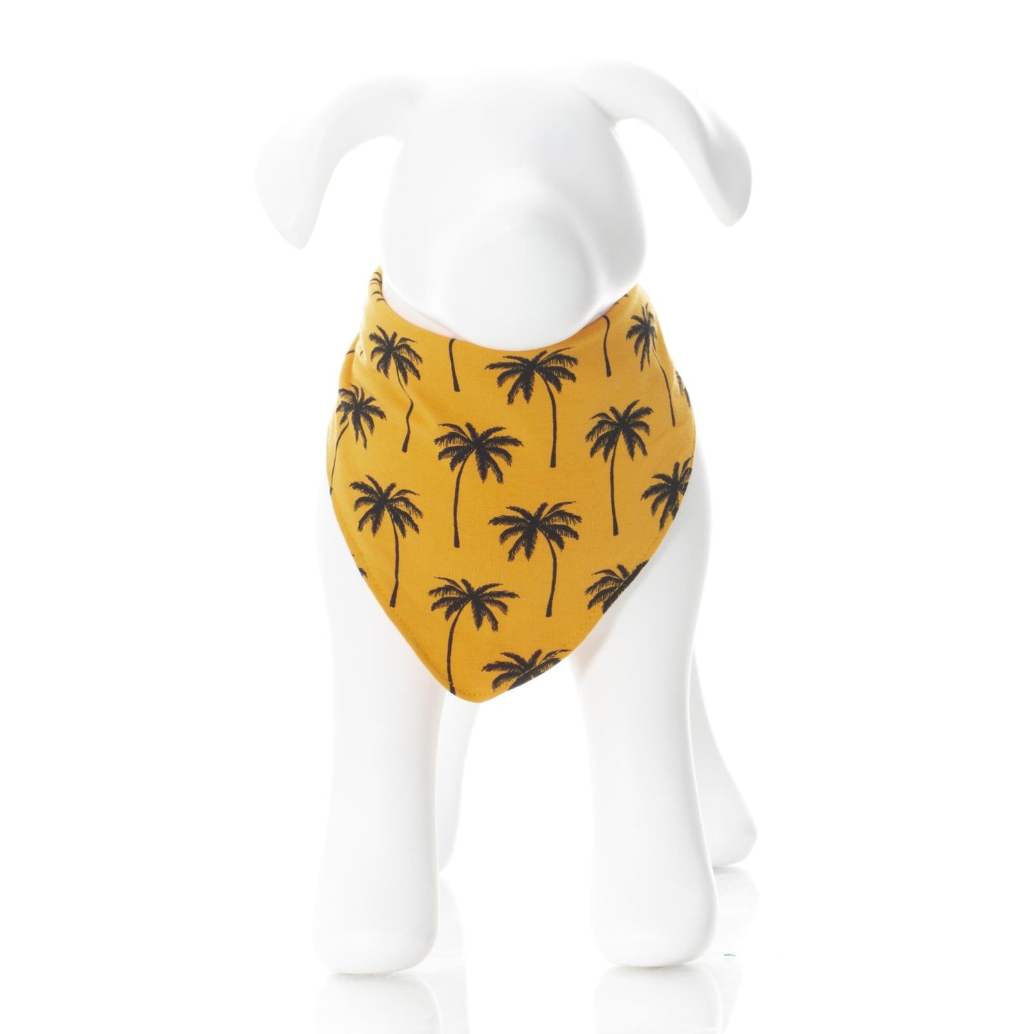 Print Dog Bandana in Apricot Palm Trees