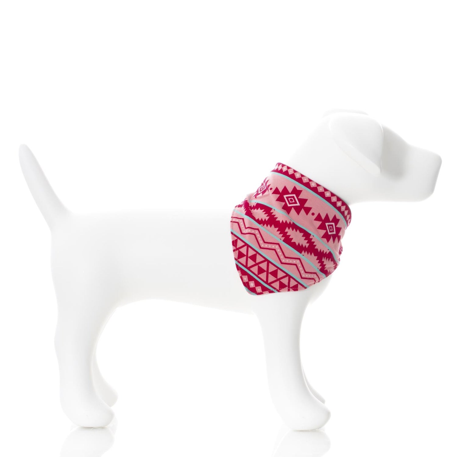 Print Dog Bandana in Strawberry Mayan Pattern