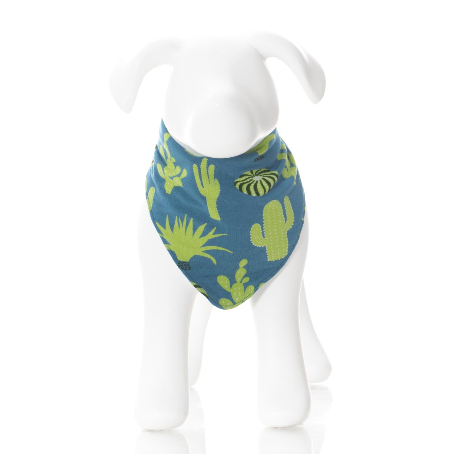 Print Dog Bandana in Seagrass Cactus