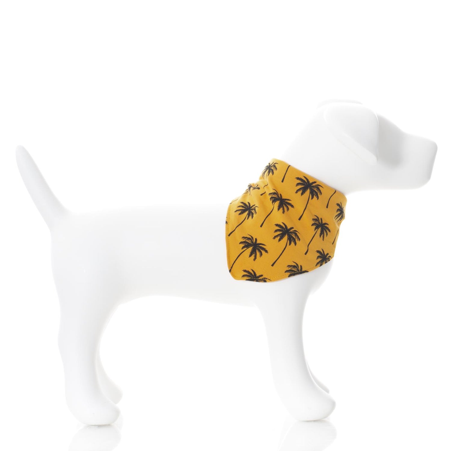 Print Dog Bandana in Apricot Palm Trees