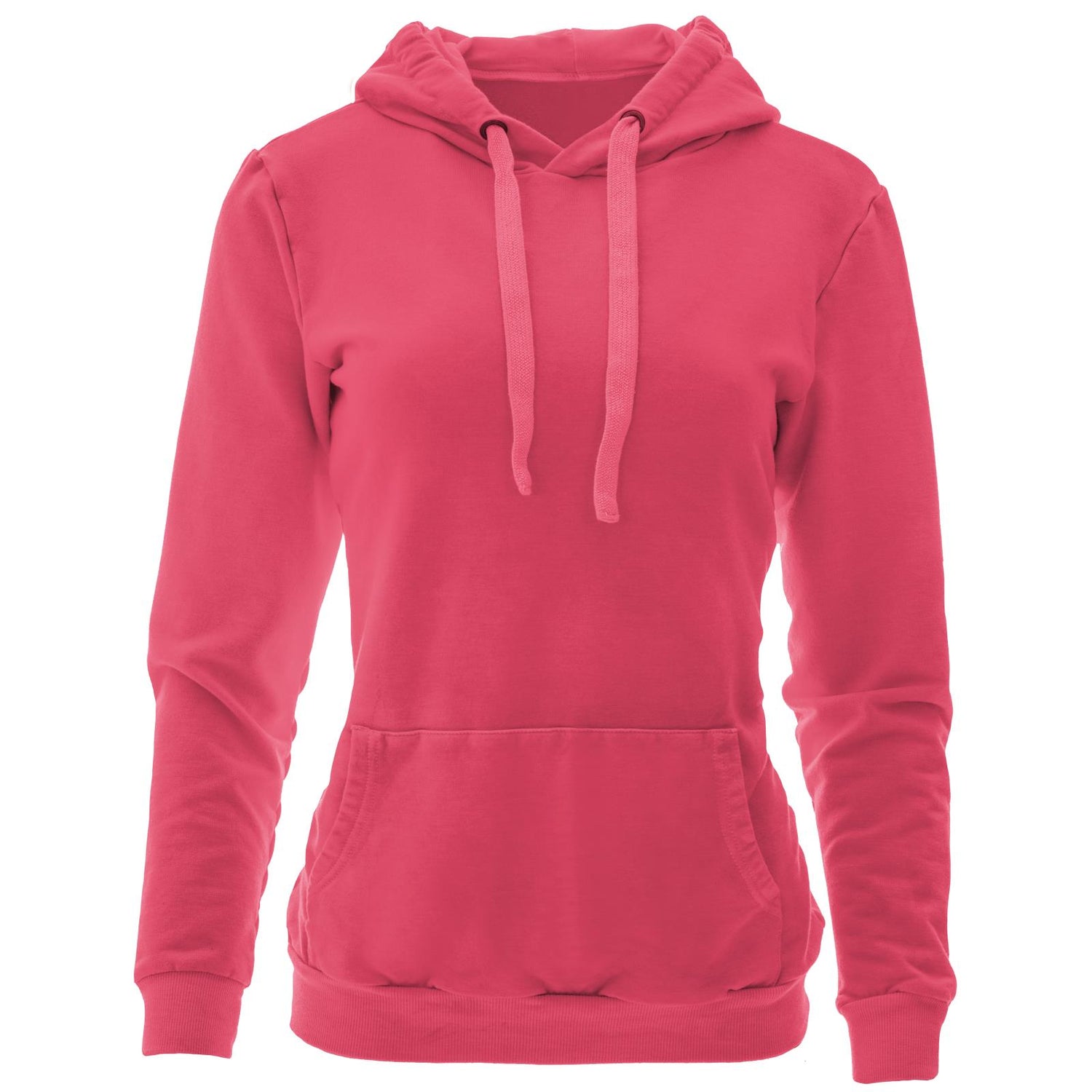 Women's Solid Fleece Kangaroo Pocket Pullover in Taffy