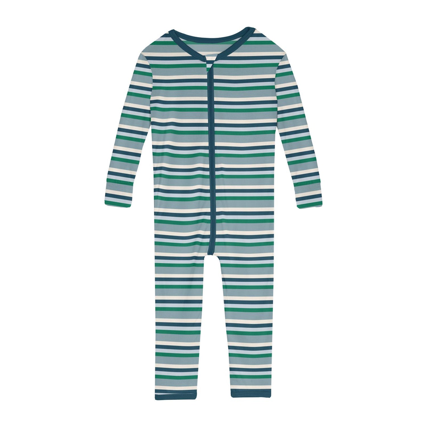 Print Convertible Sleeper with Zipper in Stormy Sea Stripe