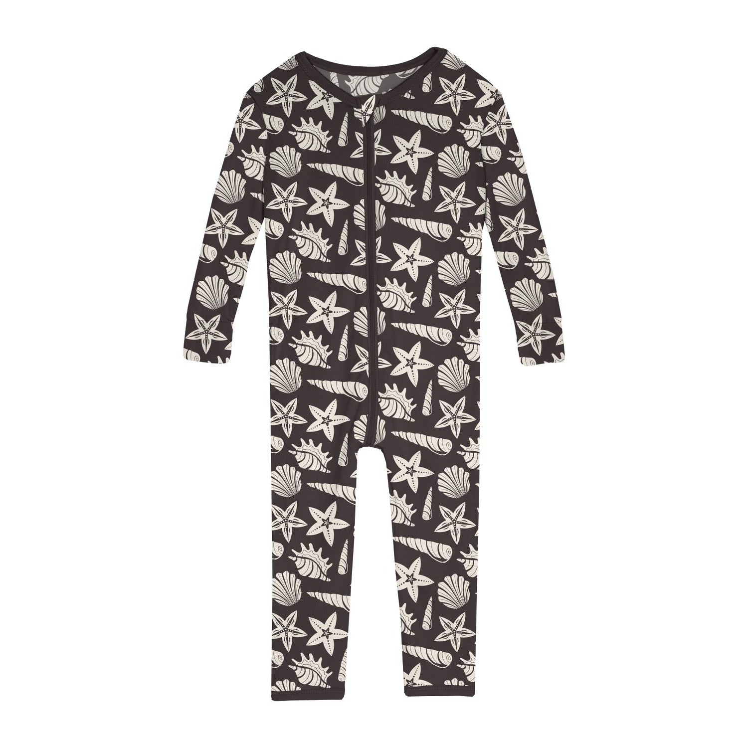 Print Convertible Sleeper with Zipper in Midnight Shells & Starfish