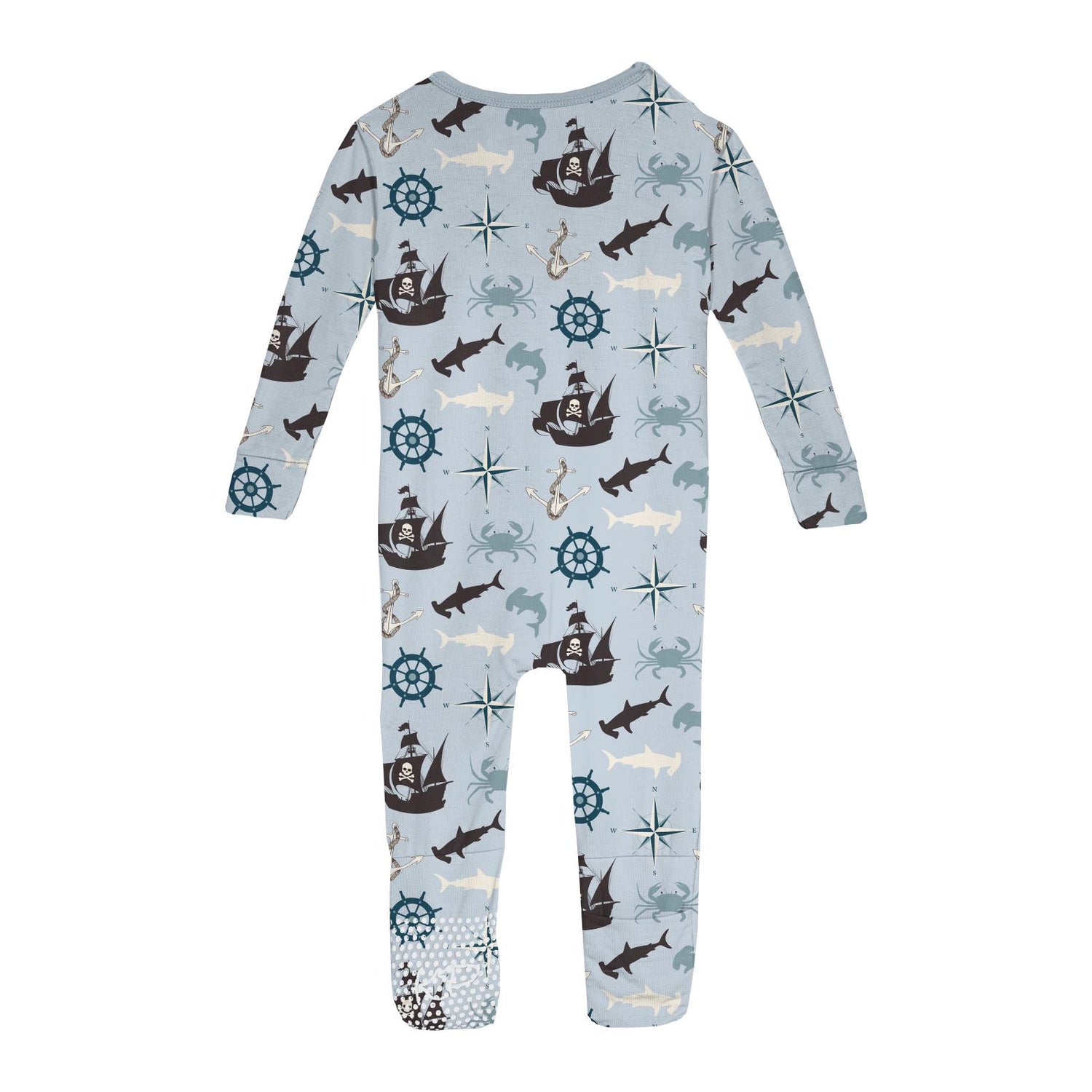 Print Convertible Sleeper with Zipper in Illusion Blue Pirate Adventure