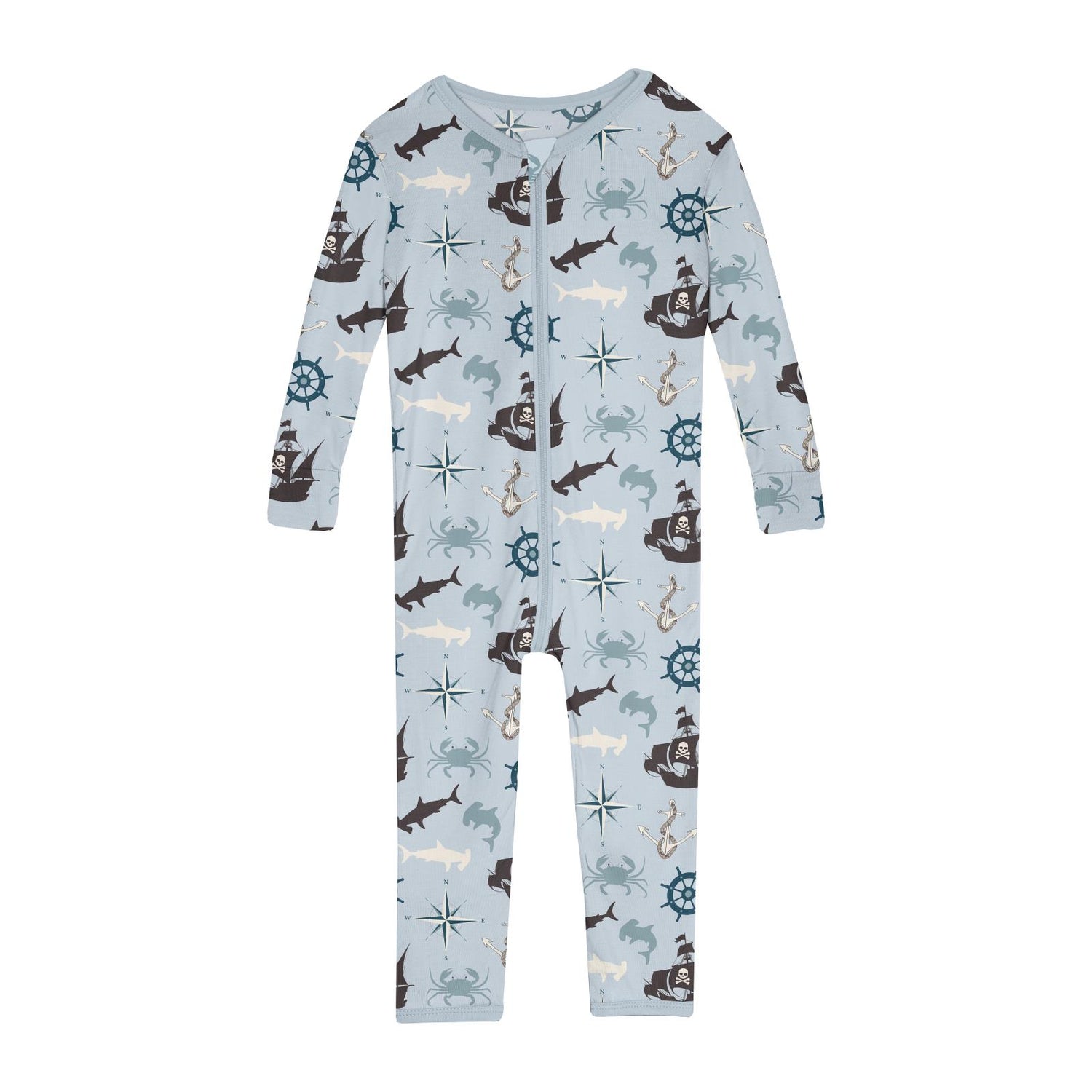 Print Convertible Sleeper with Zipper in Illusion Blue Pirate Adventure