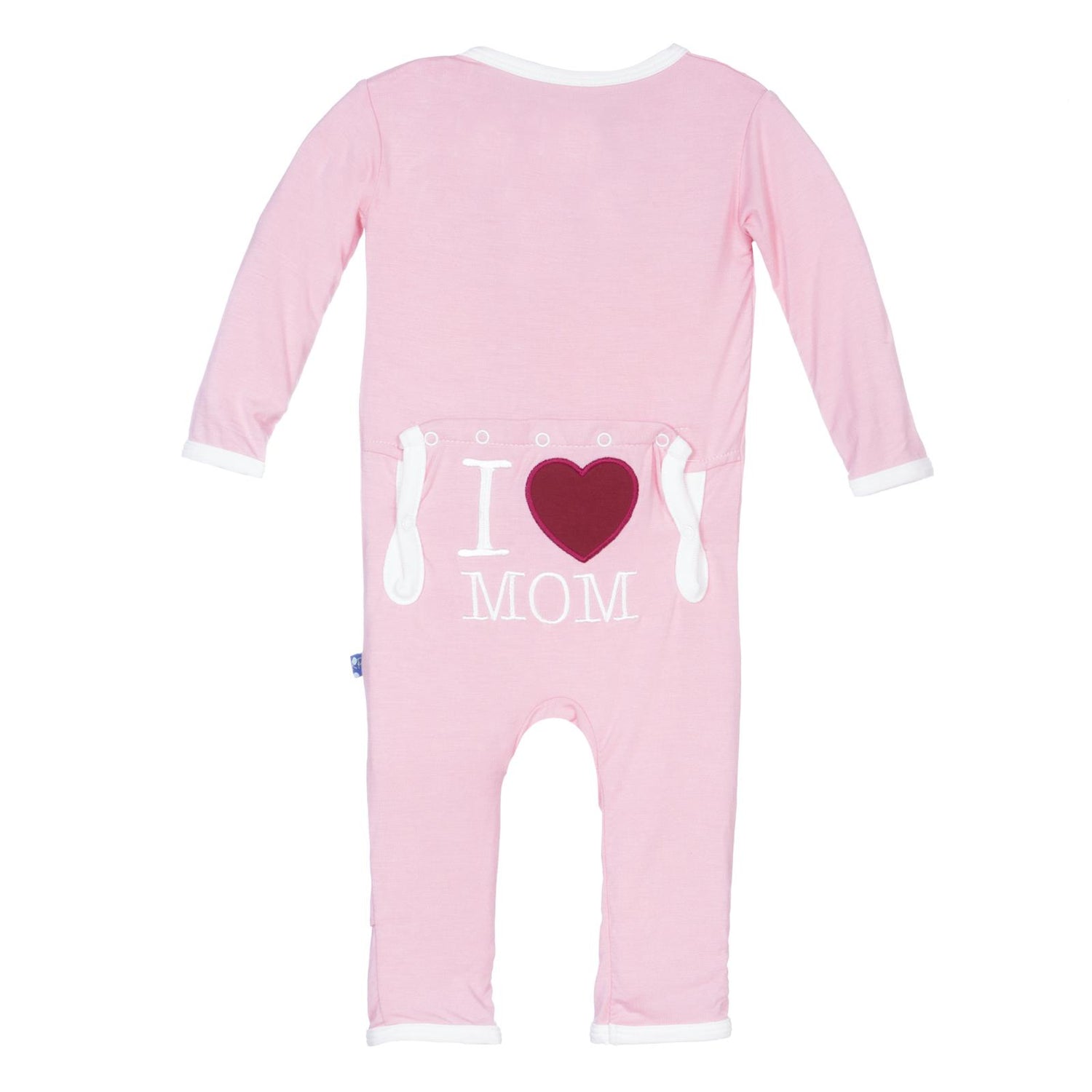 Applique Coverall in Lotus I Love Mom