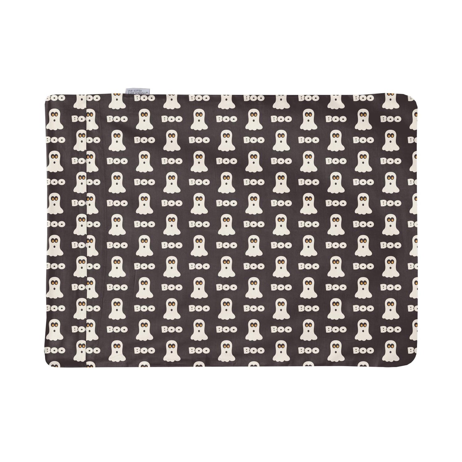 Print Foldover Pillowcase in Midnight BOO