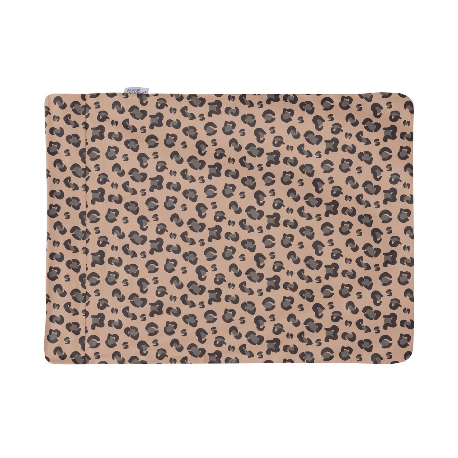 Print Foldover Pillowcase in Suede Cheetah