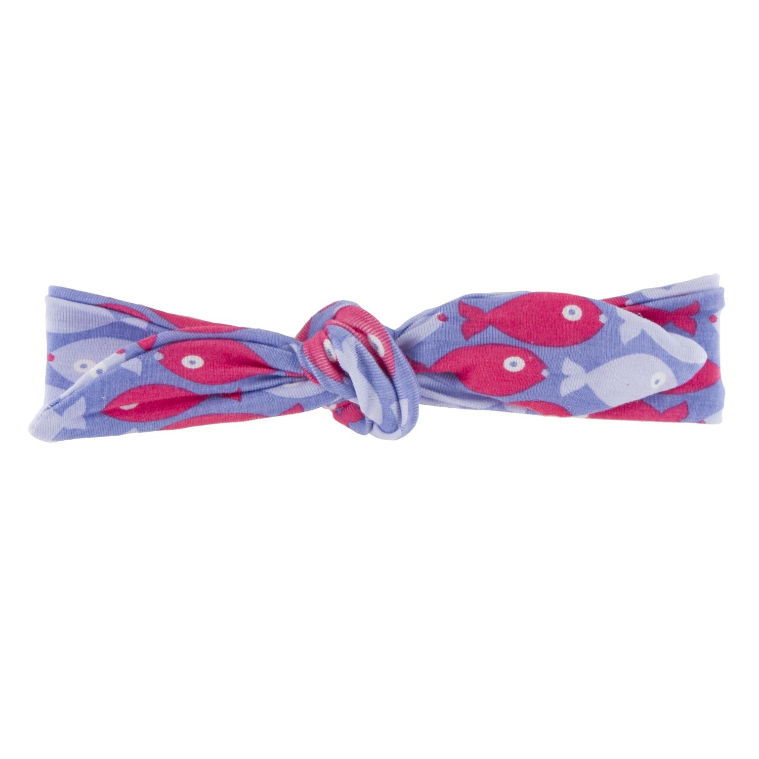 Print Bow Headband in Forget Me Not Piranha (222699)