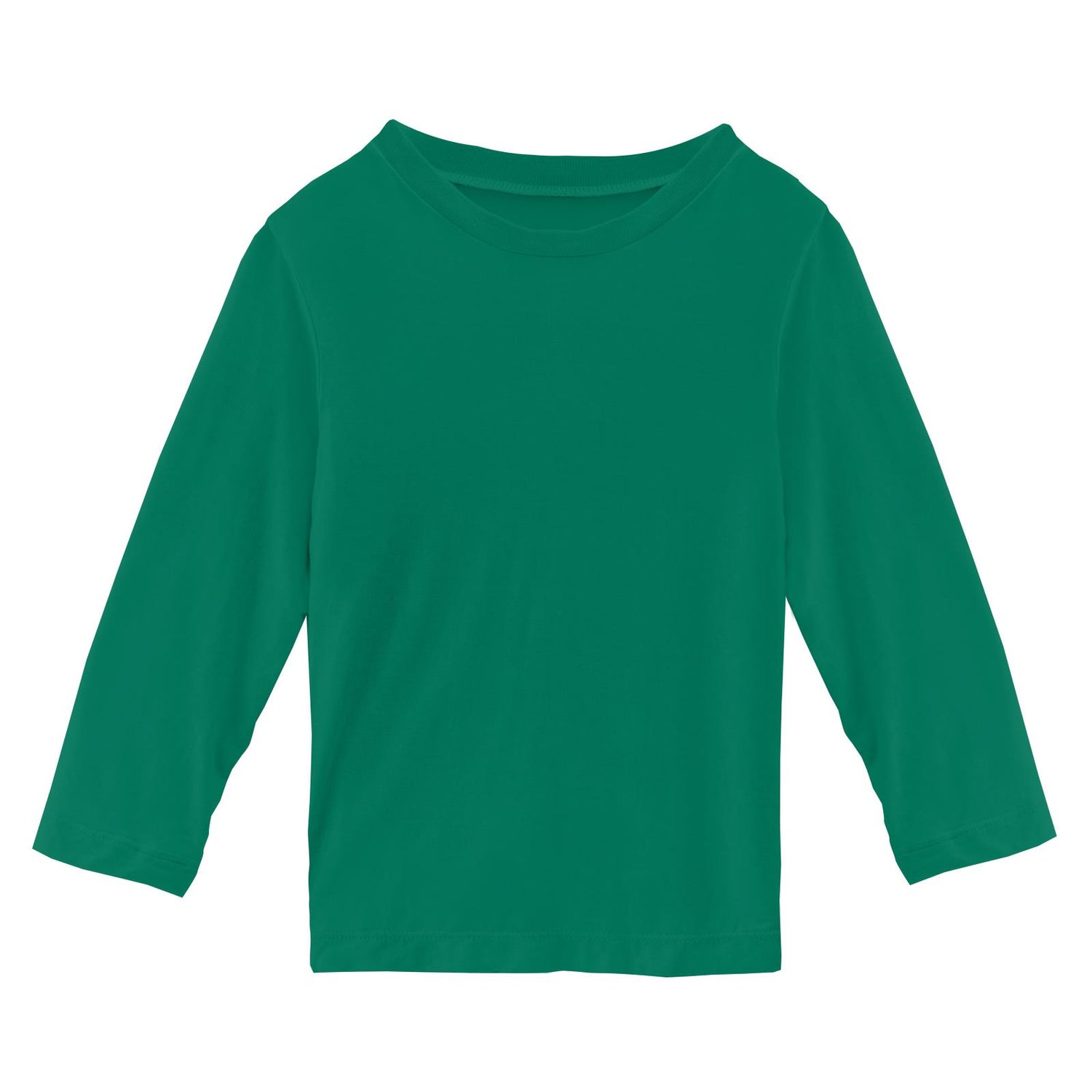 Long Sleeve Crew Neck Tee in Leaf