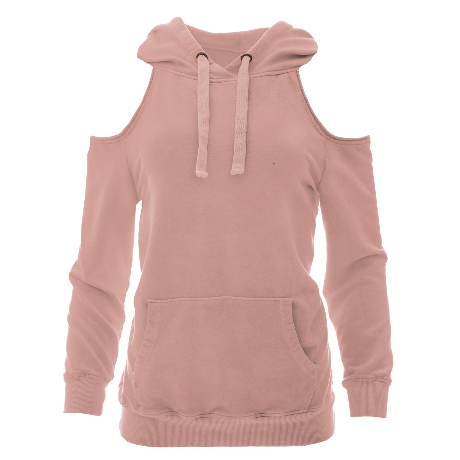 Women's Fleece Open-Shoulder Pullover in Blush
