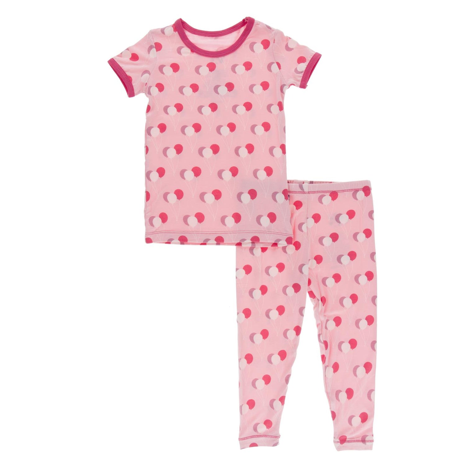 Print Short Sleeve Pajama Set in Lotus Birthday