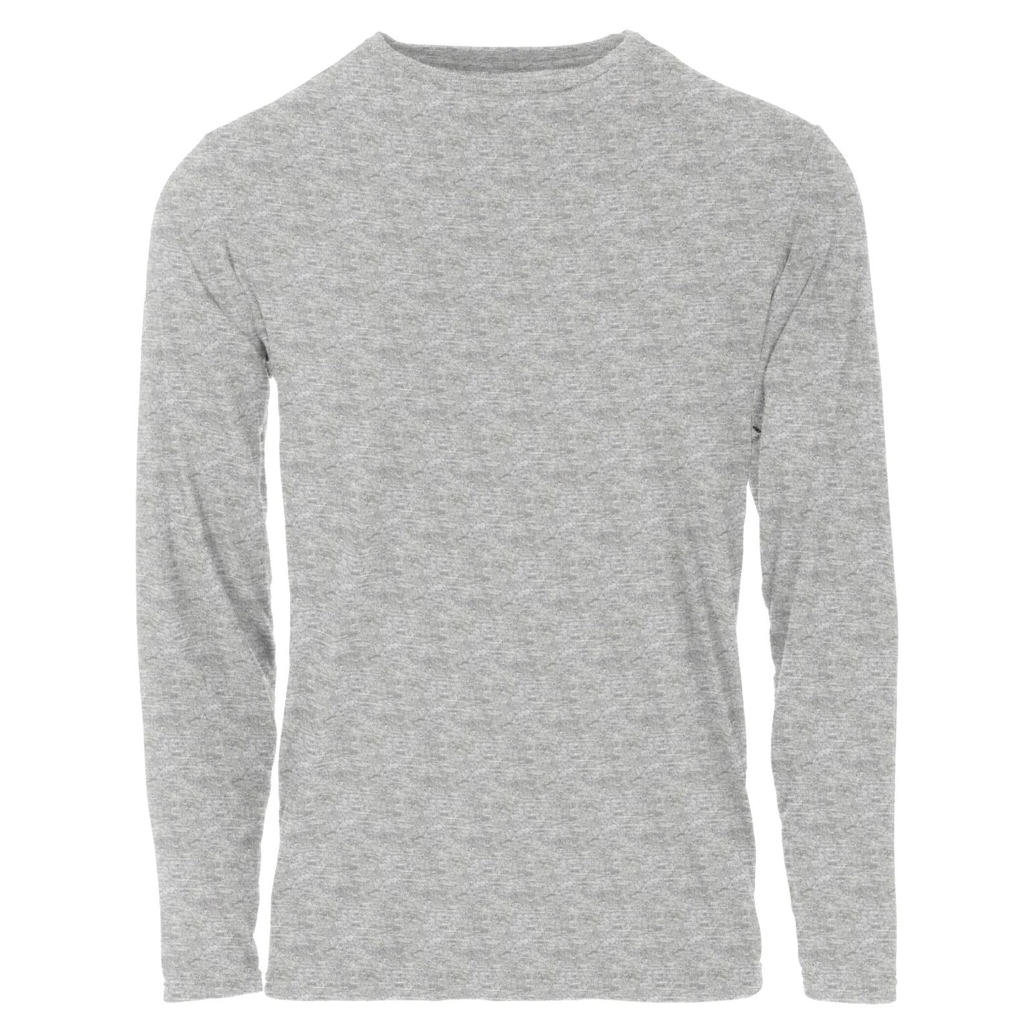 Men's Long Sleeve Crew Neck Tee in Heathered Mist