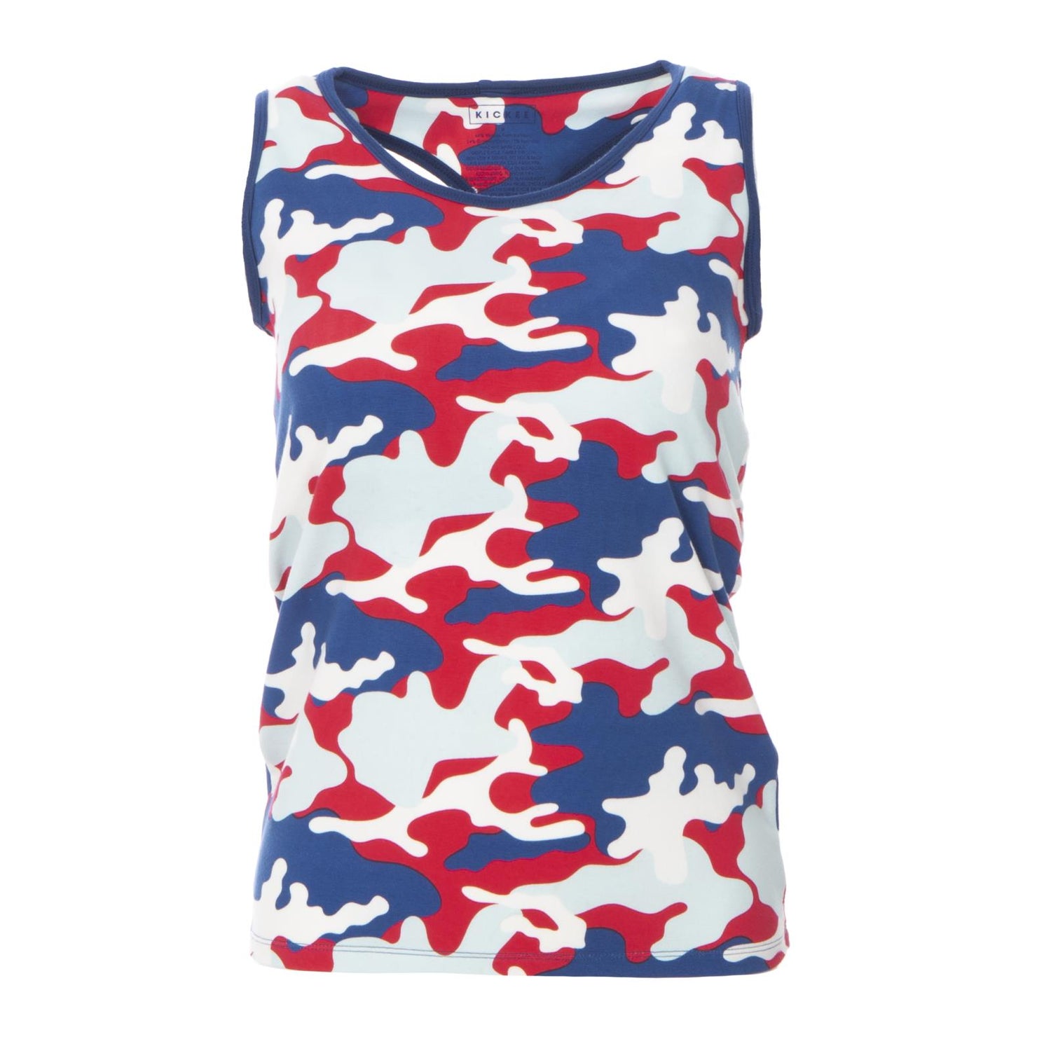 Print Women's Luxe Tank in Flag Red Military