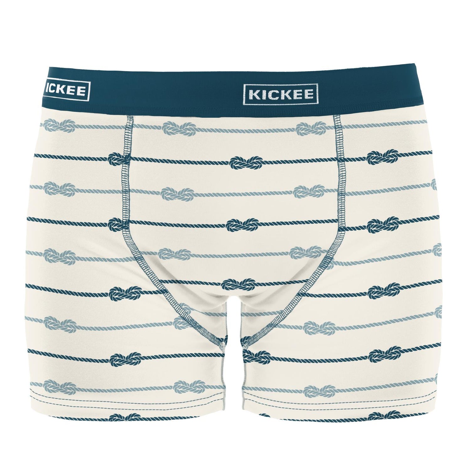 Men's Print Boxer Brief in Natural Boat Rope