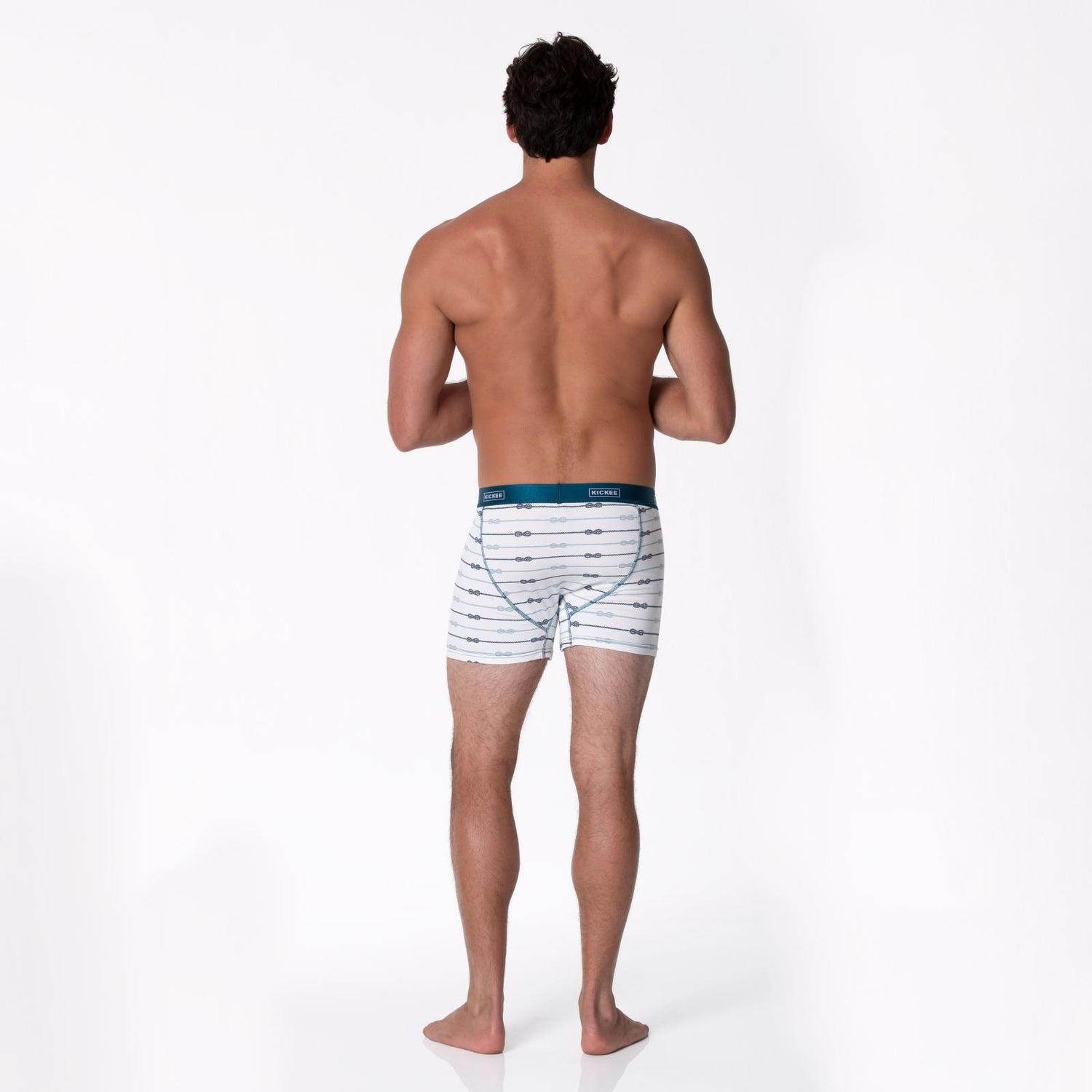 Men's Print Boxer Brief in Natural Boat Rope