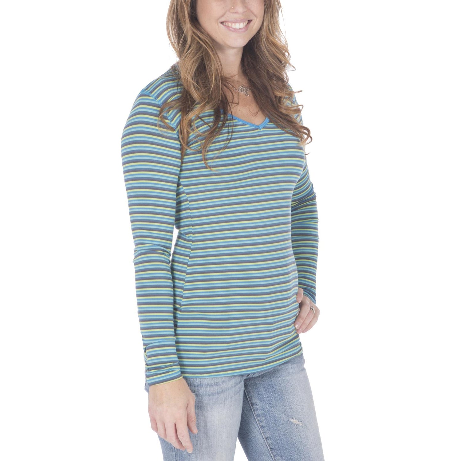 Print Long Sleeve One Tee in Boy Anniversary Stripe