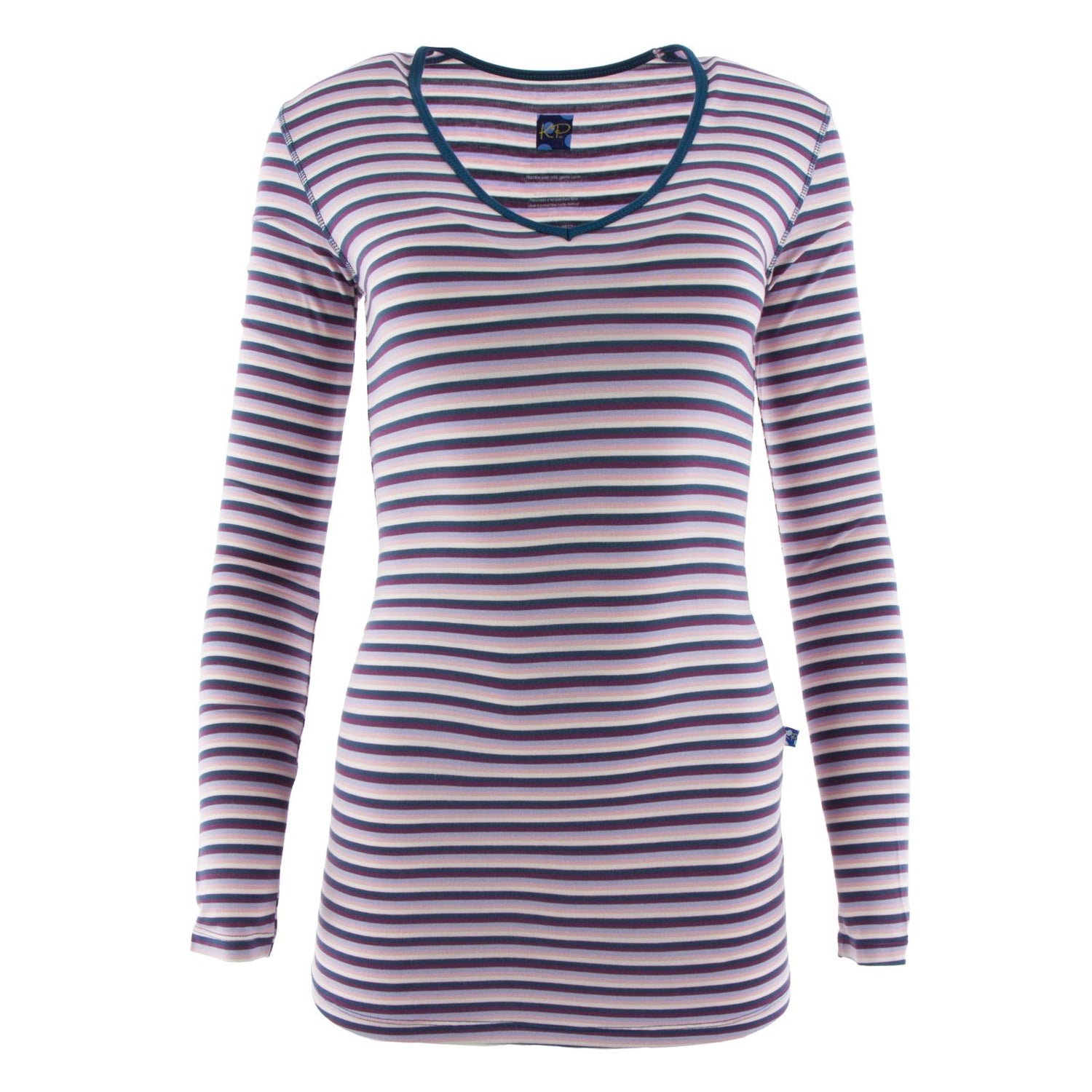 Print Long Sleeve One Tee in Girl Anniversary Stripe