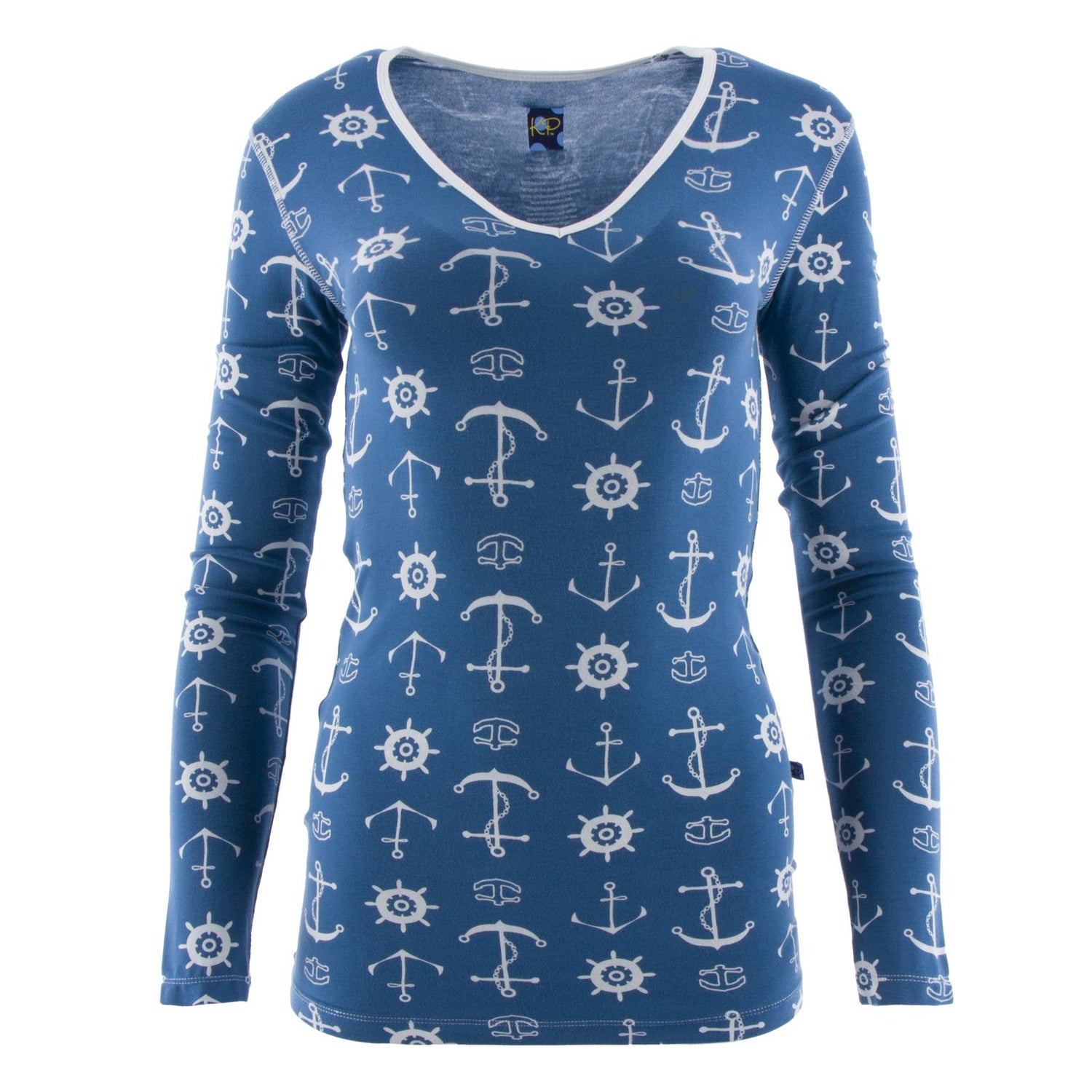 Print Long Sleeve One Tee in Twilight Anchor