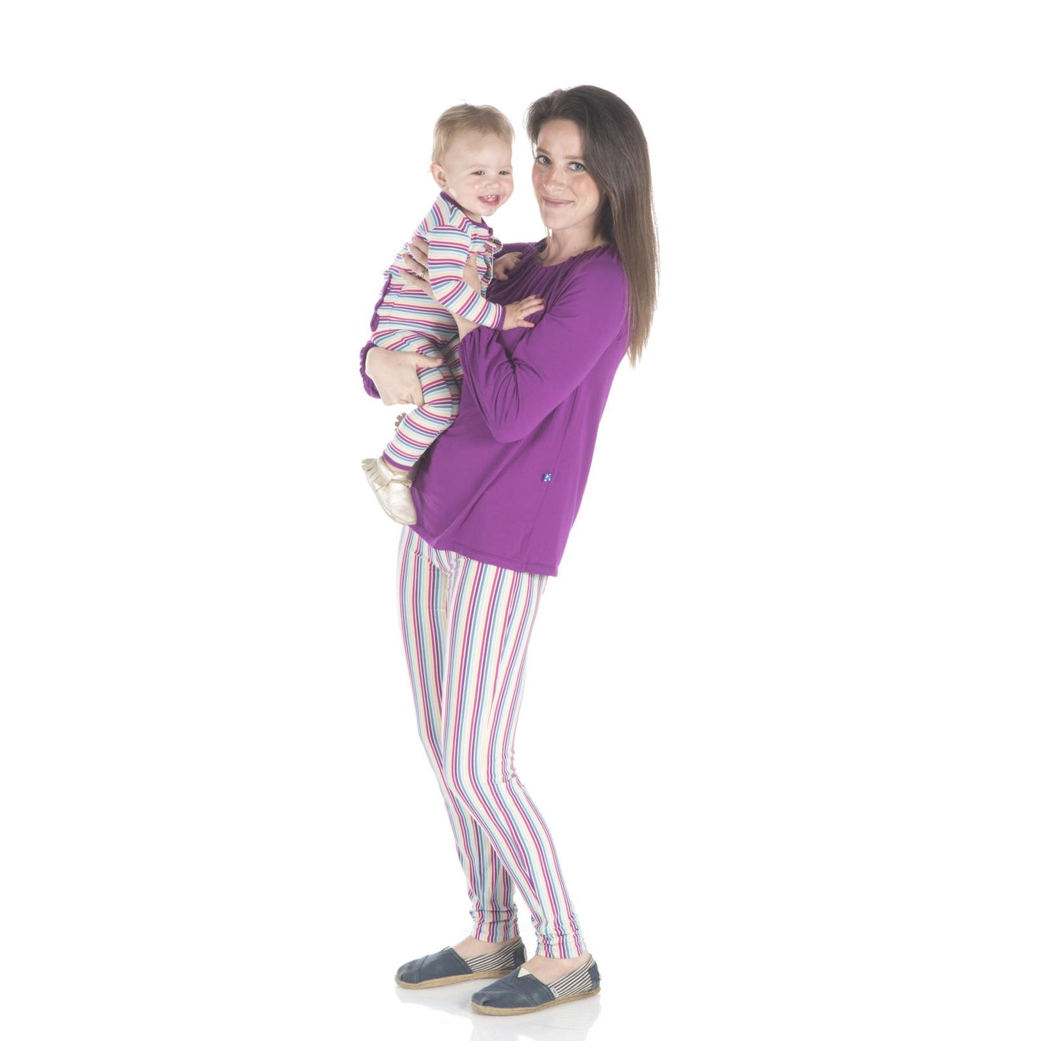 Print Women's Legging in Girl Perth Stripe