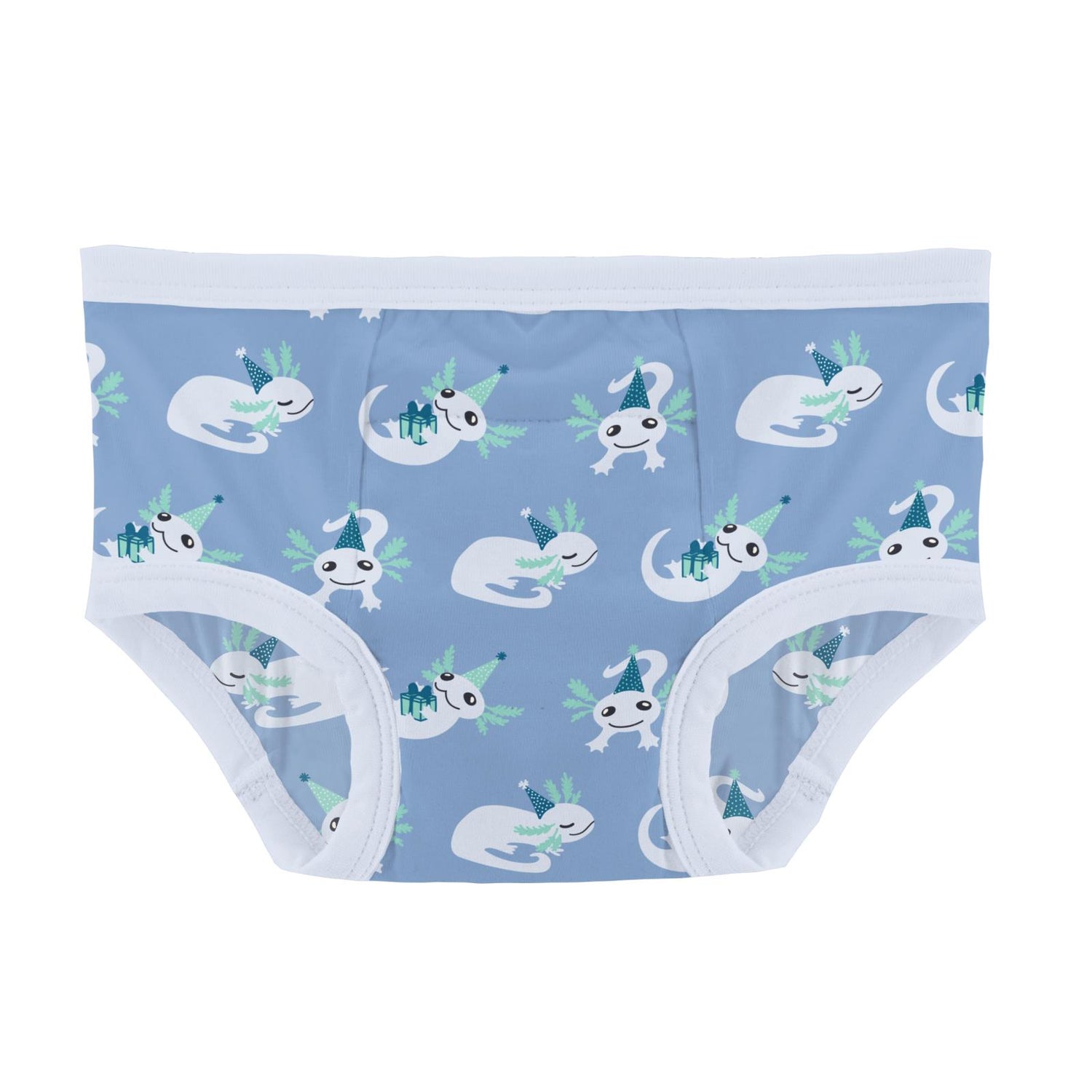 Print Training Pants in Dream Blue Axolotl Party