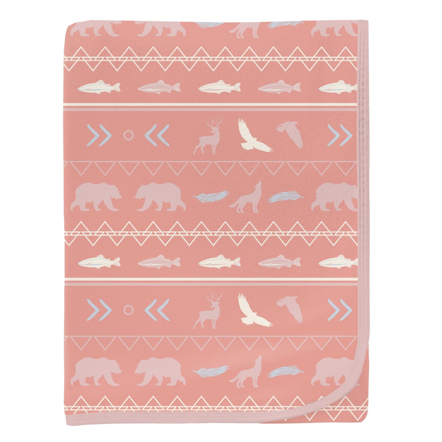 Print Swaddling Blanket in Blush Native Tribal Lore