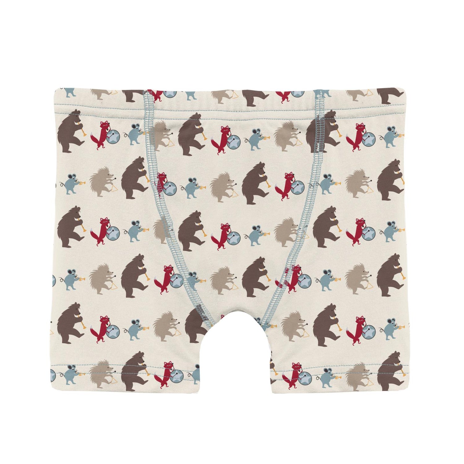 Print Boy's Boxer Brief in Natural Marching Band