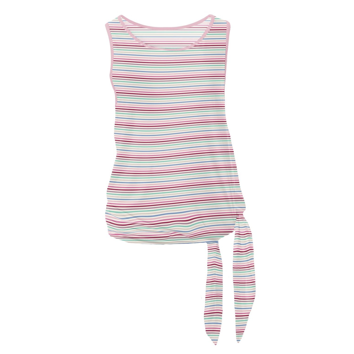 Women's Print Side-Tailed Tank Tunic in Make Believe Stripe