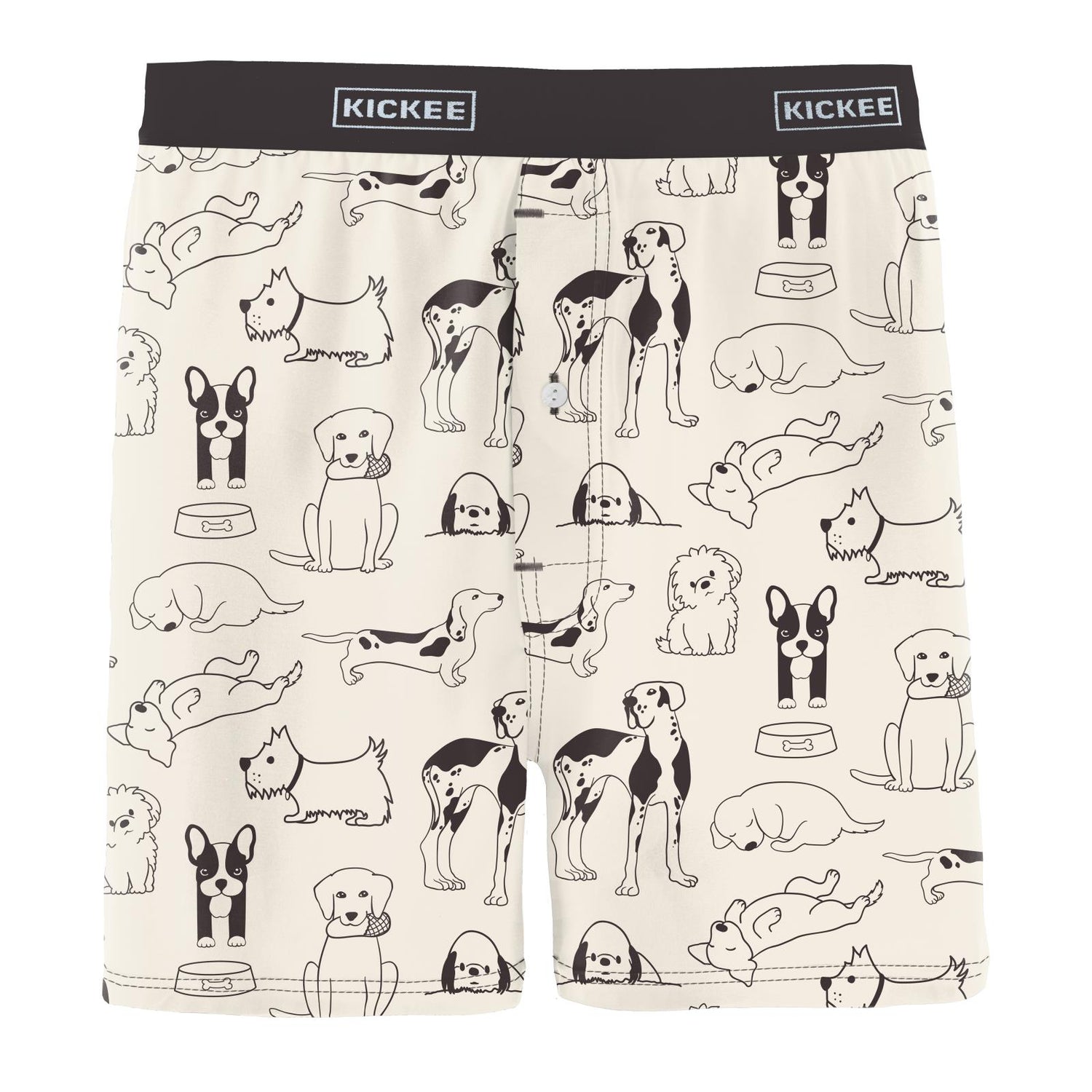 Men's Print Boxer Shorts in Natural Dogs (312646)