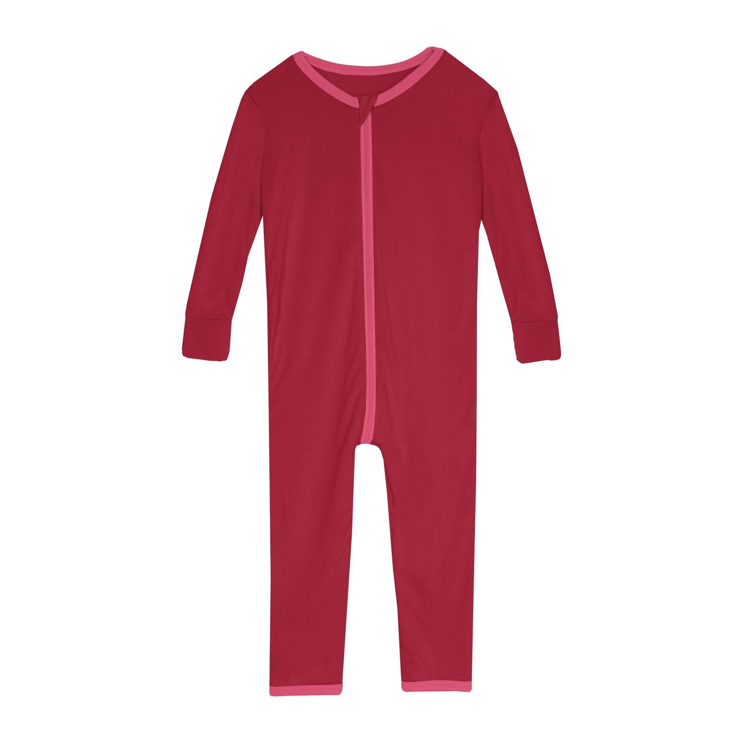 Convertible Sleeper with Zipper in Crimson with Winter Rose