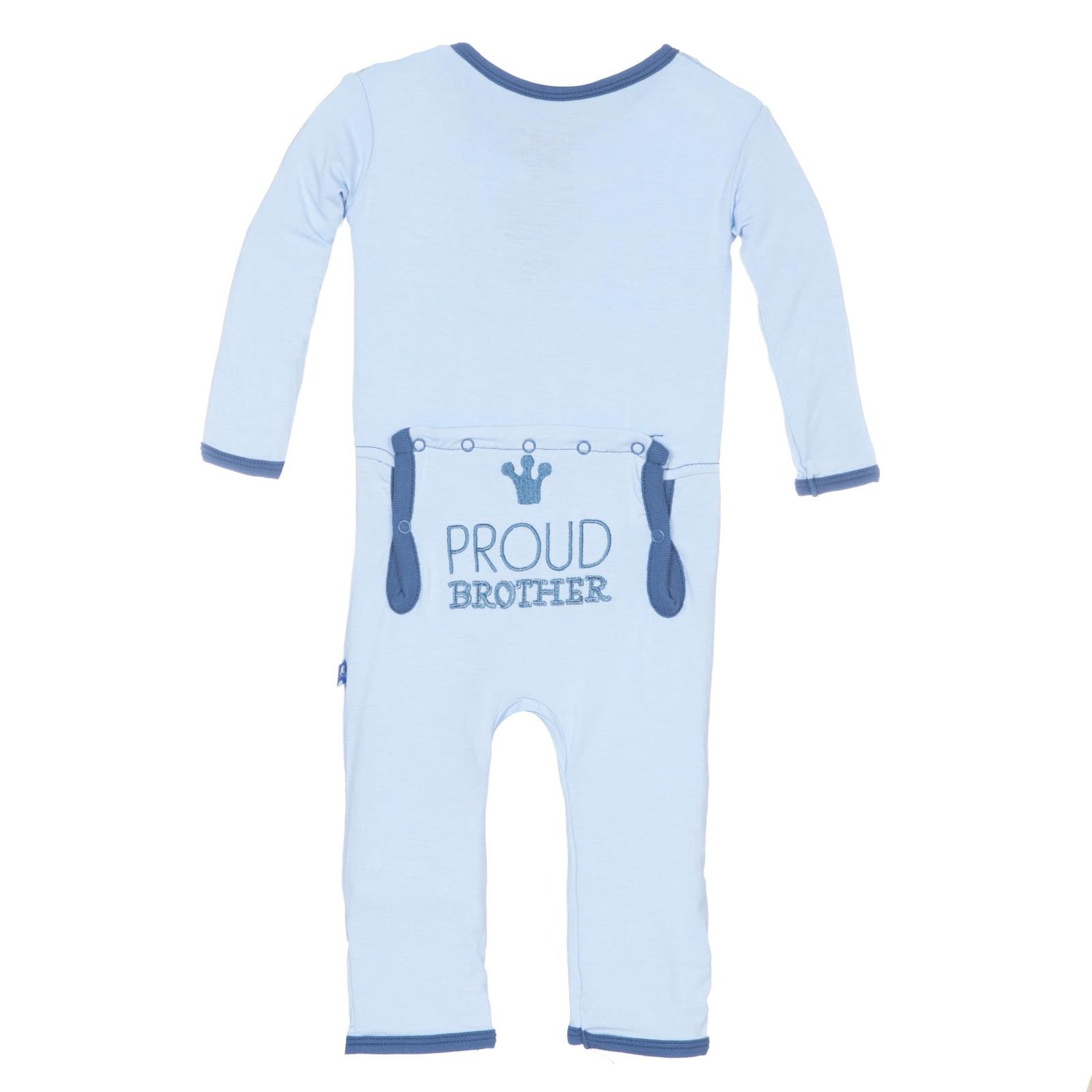 Holiday Fitted Applique Coverall in Pond Proud Brother (353768)