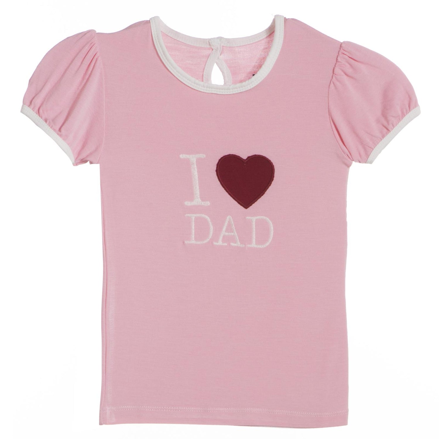 Holiday Short Sleeve Applique Puff Tee in Lotus I Love Dad (353798)