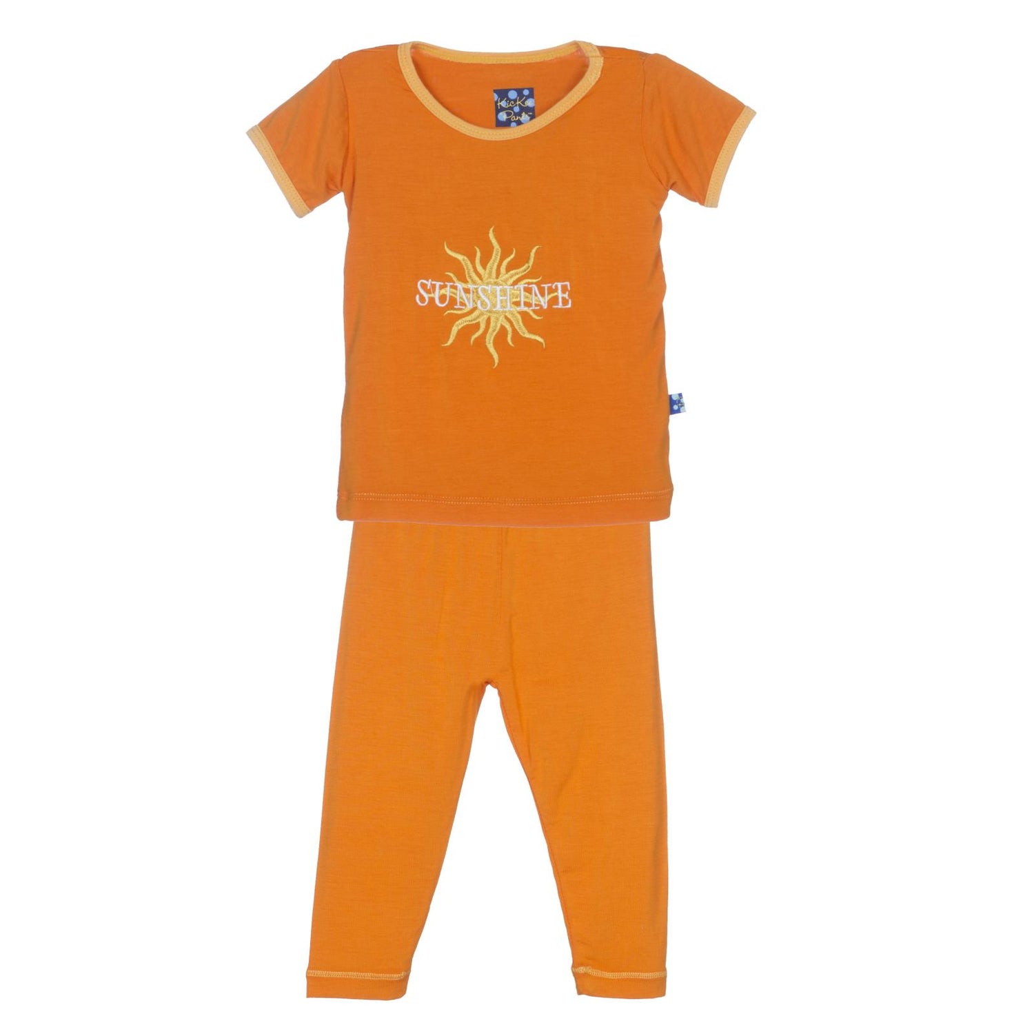 Holiday Short Sleeve Applique Pajama Set in Sunset Sunshine (353825)