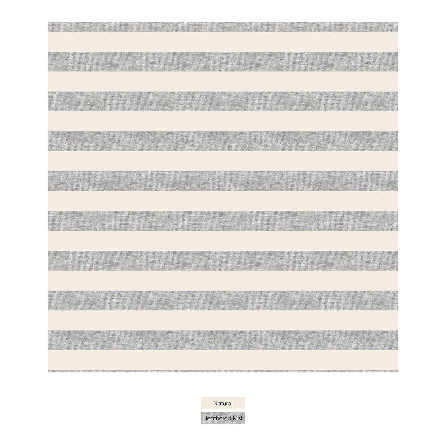 Print Changing Pad Cover in Heathered Mist Sweet Stripe