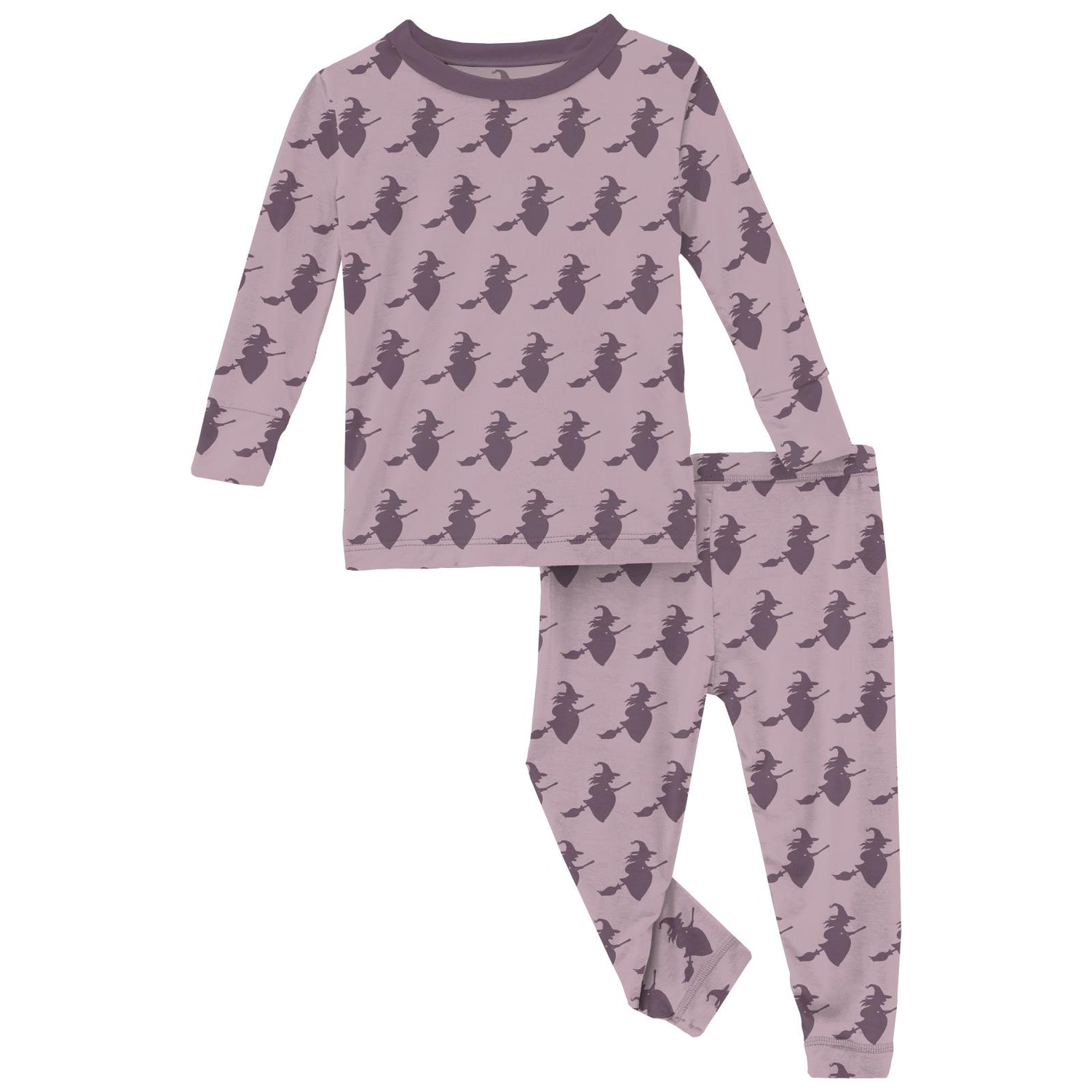 Print Long Sleeve Pajama Set in Sweet Pea Witch (288477)