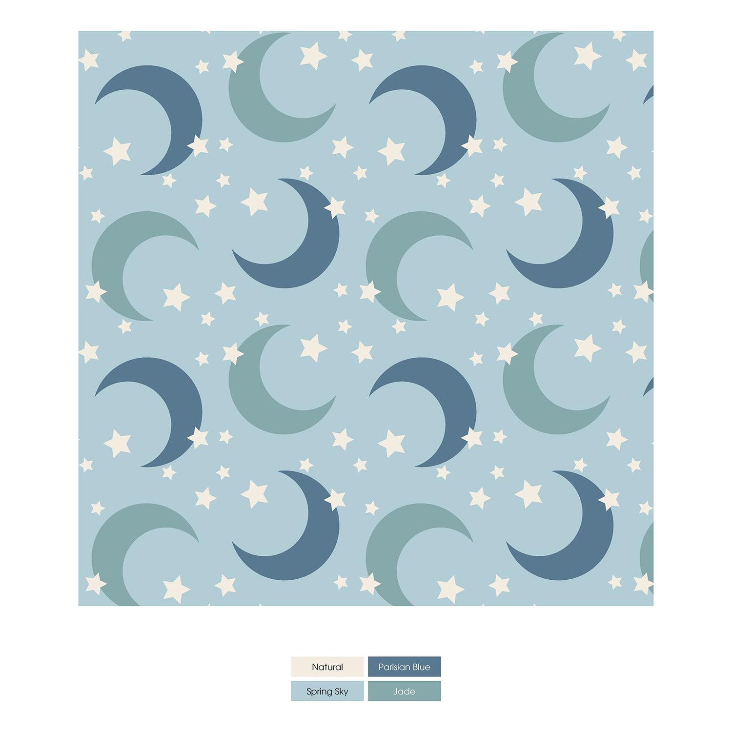 Print Fluffle Sleeping Bag in Spring Sky Moon and Stars