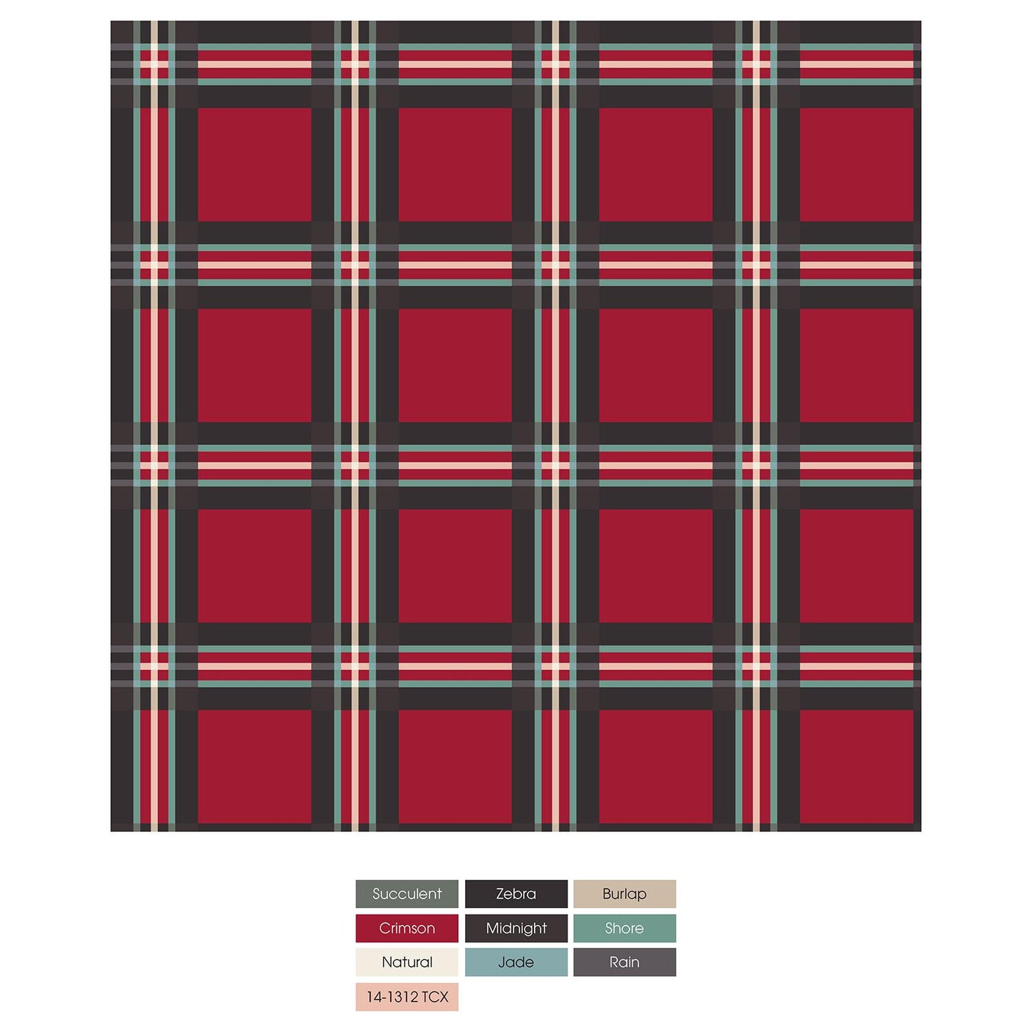 Print Footie with 2 Way Zipper in Classic Holiday Plaid