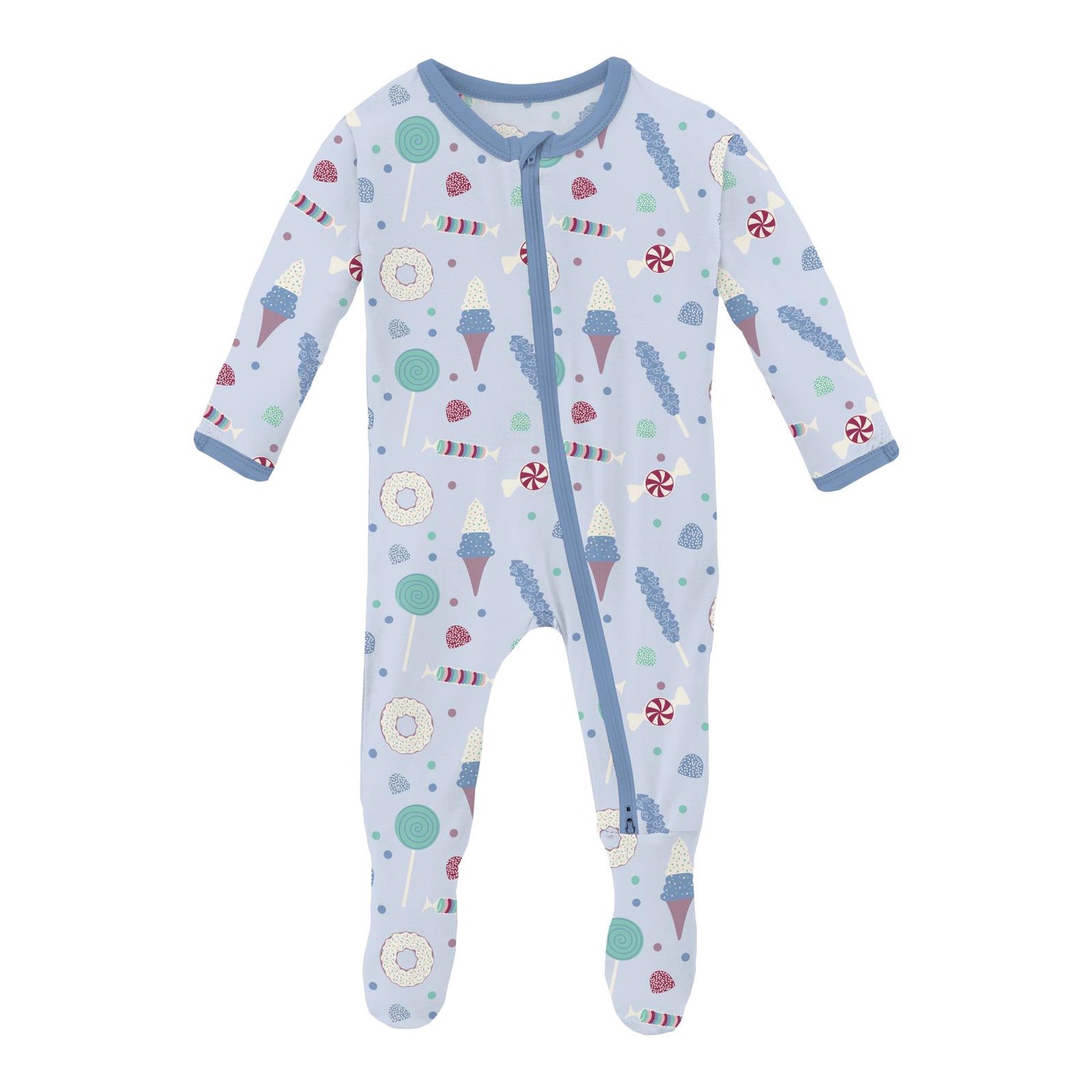 Print Footie with 2 Way Zipper in Dew Candy Dreams (356258)