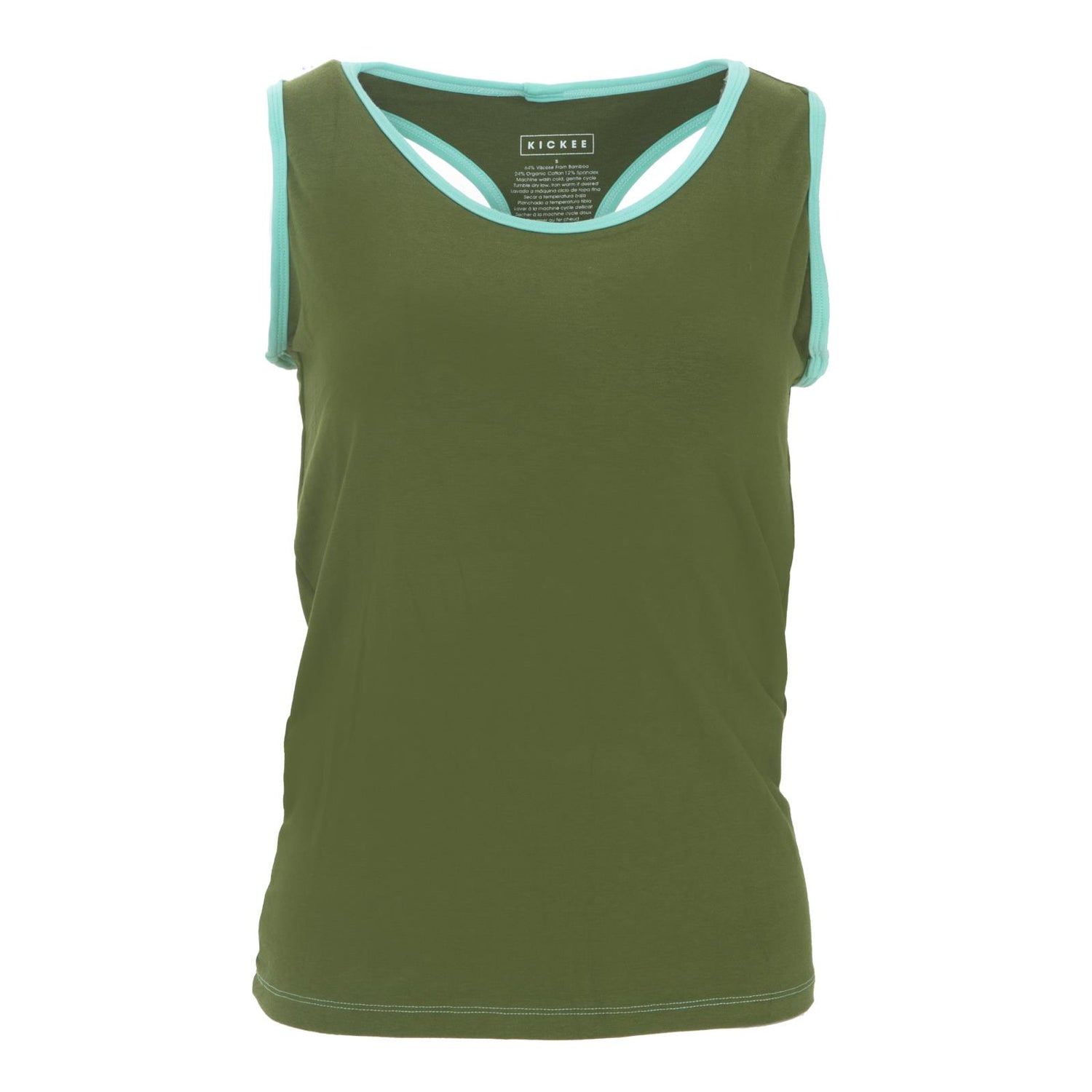 Women's Luxe Tank in Pesto with Glass