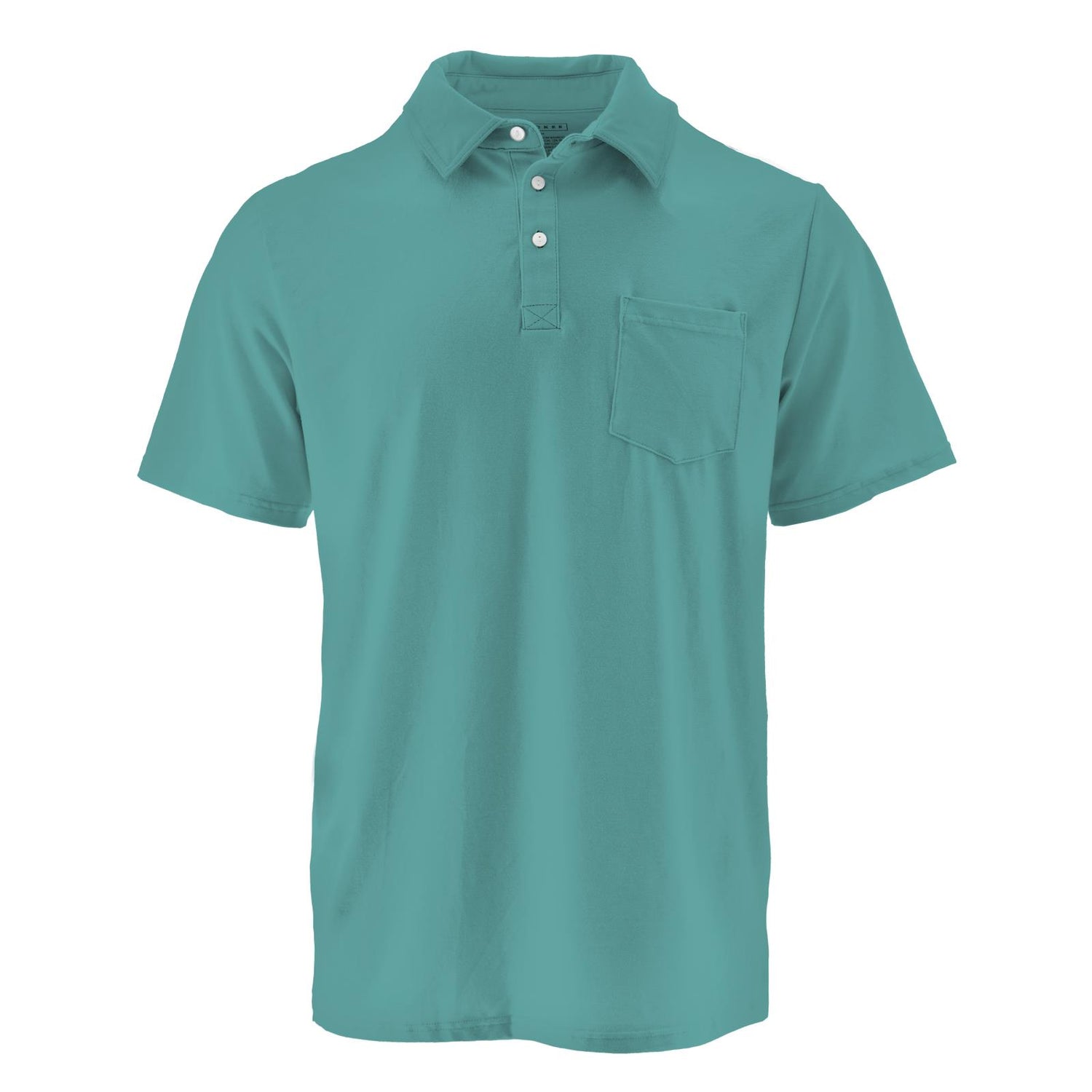 Men's Solid Short Sleeve Luxe Polo in Neptune (119679)