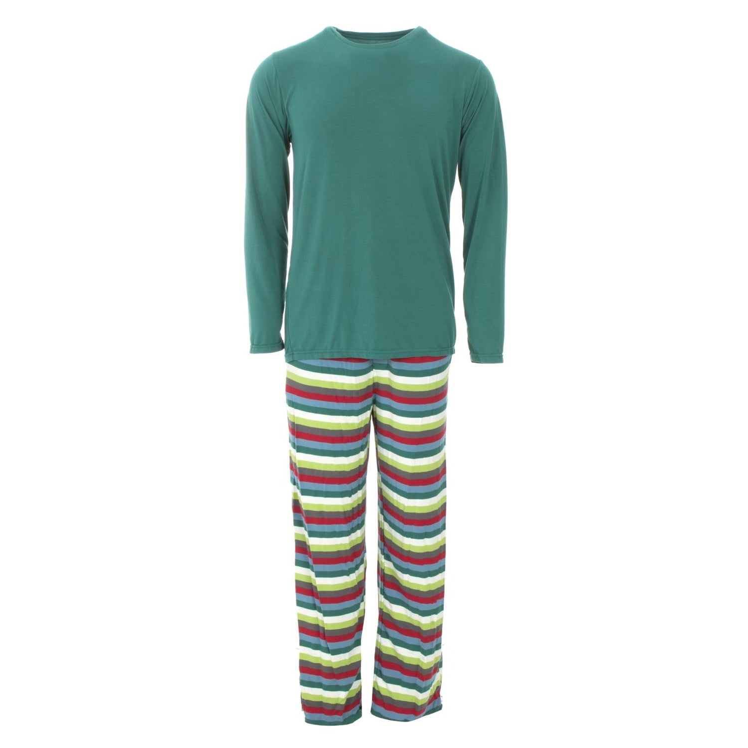 Men's Long Sleeve Pajama Set in 2020 Multi Stripe