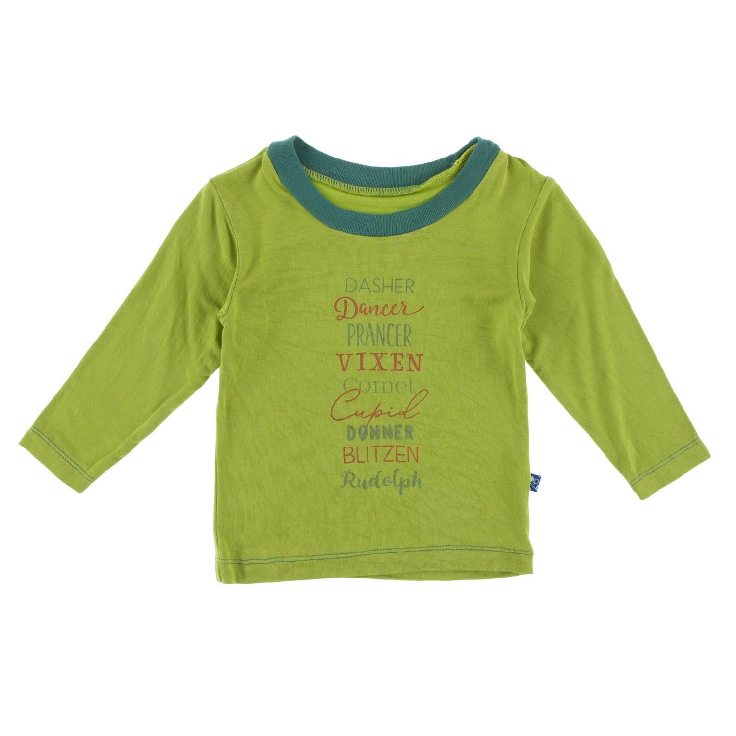 Long Sleeve Graphic Tee in Meadow Reindeer Names