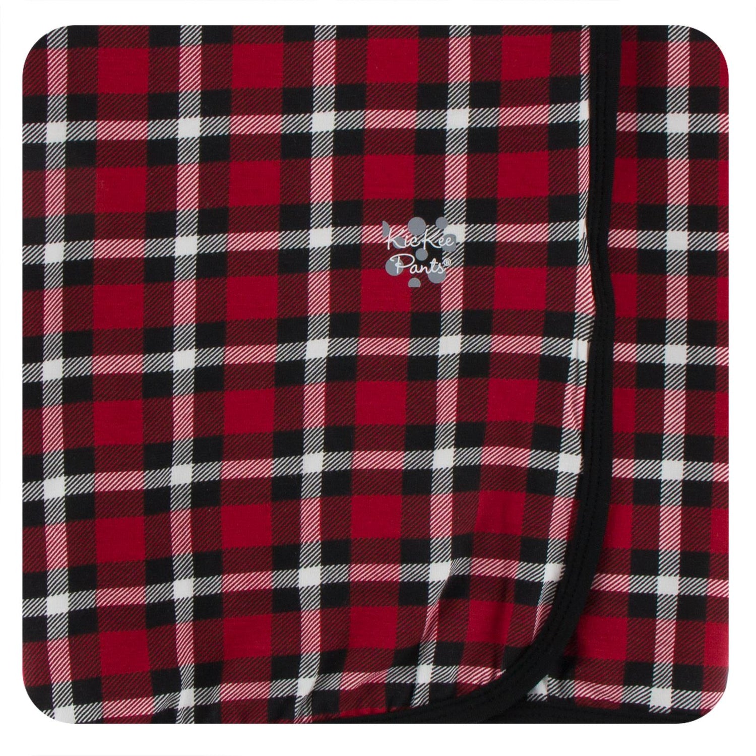 Print Swaddling Blanket in Crimson Holiday Plaid